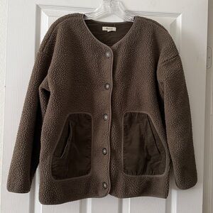 Madewell Resourced Fleece Chore Jacket Size Small